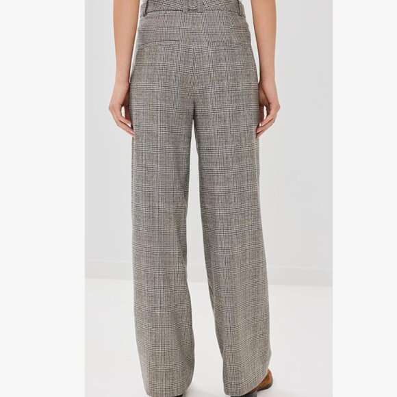 Vince plaid Italian wool-blend high rise trouser (10, heritage grey) - Picture 3 of 12